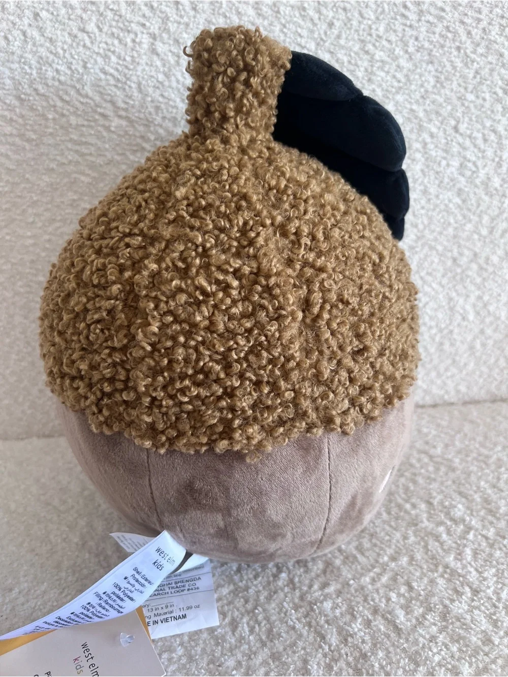 West Elm Kids NWT Acorn Pillow Plush Brown Toy